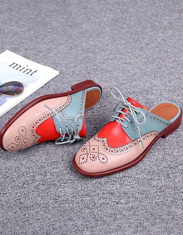 Klapki Damskie W Stylu New Vintage Oxford