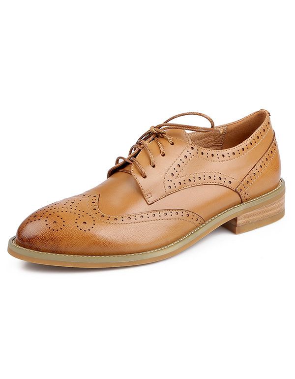 Vintage Skórzane Brytyjskie Ręcznie Robione Buty Oxford