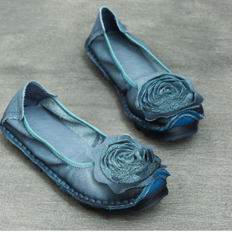 Retro Flower Miękkie Wygodne Mieszkania | Buty Na Prezent | 35-43