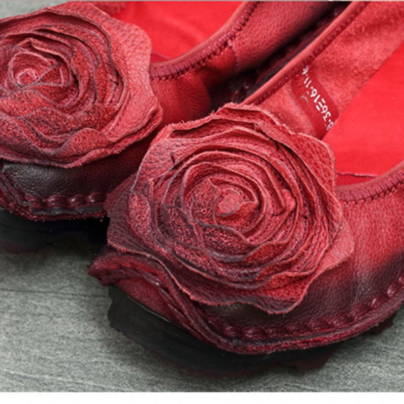 Retro Flower Miękkie Wygodne Mieszkania | Buty Na Prezent | 35-43