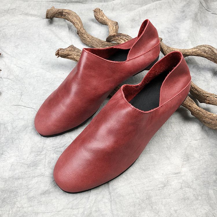 Retro Proste Płaskie Buty Damskie | Buty Na Prezent