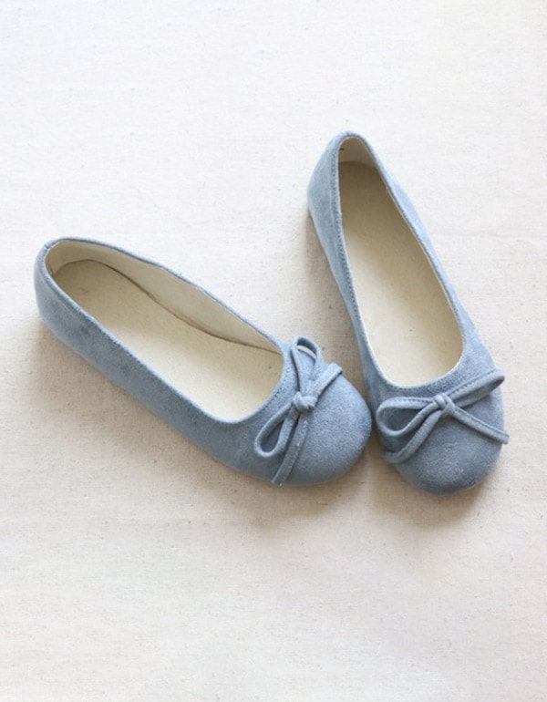 Śliczne Bowknot Miękkie Wygodne Płaskie Buty