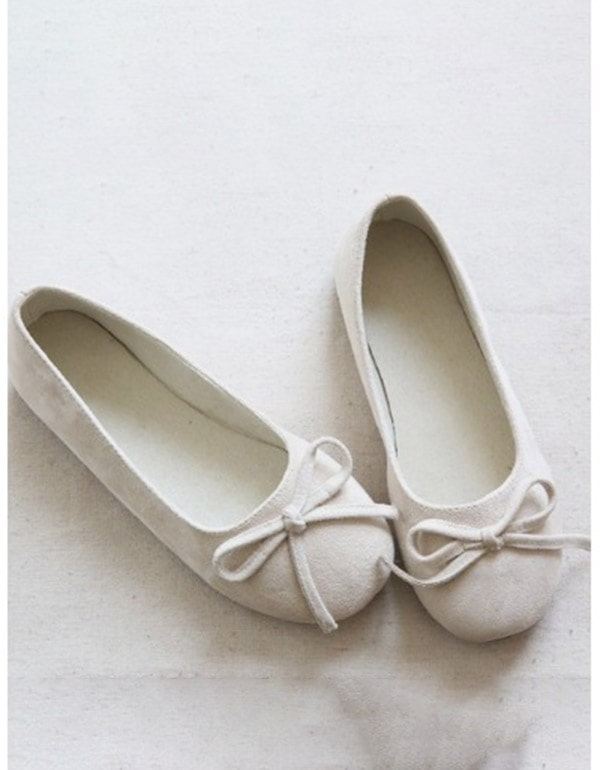 Śliczne Bowknot Miękkie Wygodne Płaskie Buty