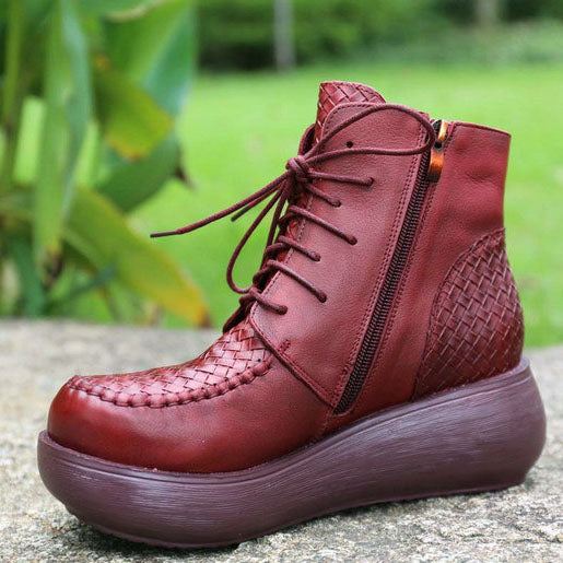 Retro Jesienno-zimowe Buty Na Koturnie Grube Buty W Stylu Retro| Buty Na Prezent