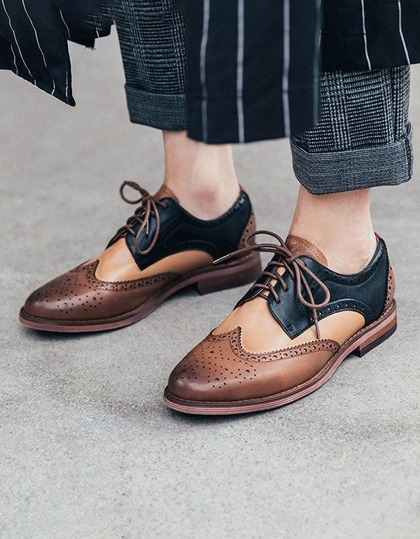 Damskie Brytyjskie Buty Oxford W Stylu Vintage Brock