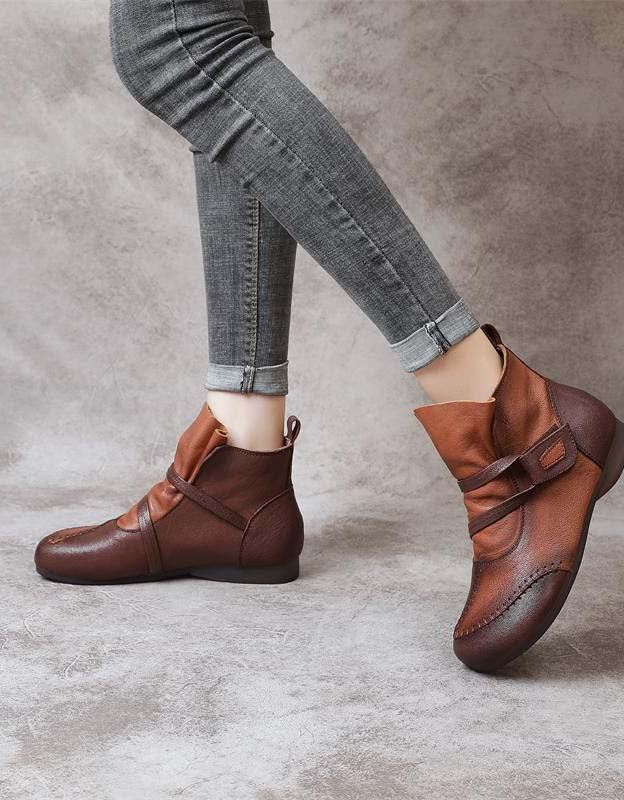 Ręcznie Dopasowane Skórzane Wygodne Buty W Stylu Retro