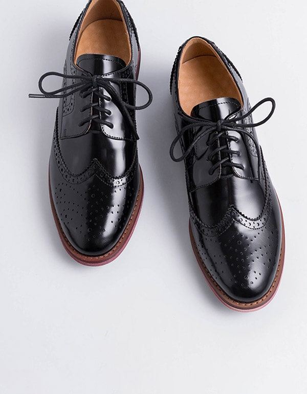 Damskie Brytyjskie Buty Oxford W Stylu Vintage Brock