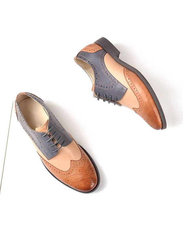 Damskie Brytyjskie Buty Oxford W Stylu Vintage Brock