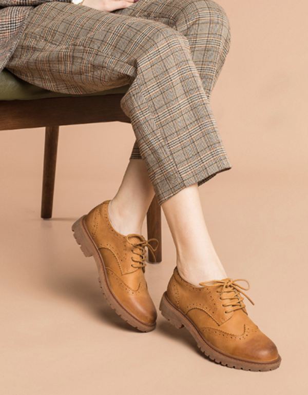 Brock Leather 2022 Wiosna Jesień Brytyjskie Buty Oxford