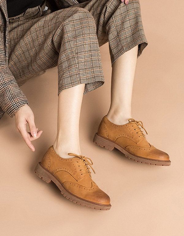 Brock Leather 2022 Wiosna Jesień Brytyjskie Buty Oxford