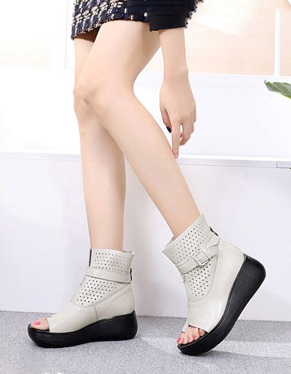 Letnie Buty Na Platformie Slip Toe