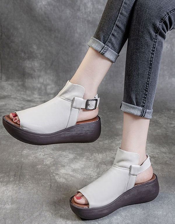 Open Toe Kobiety Moda Letnie Sandały Białe 41