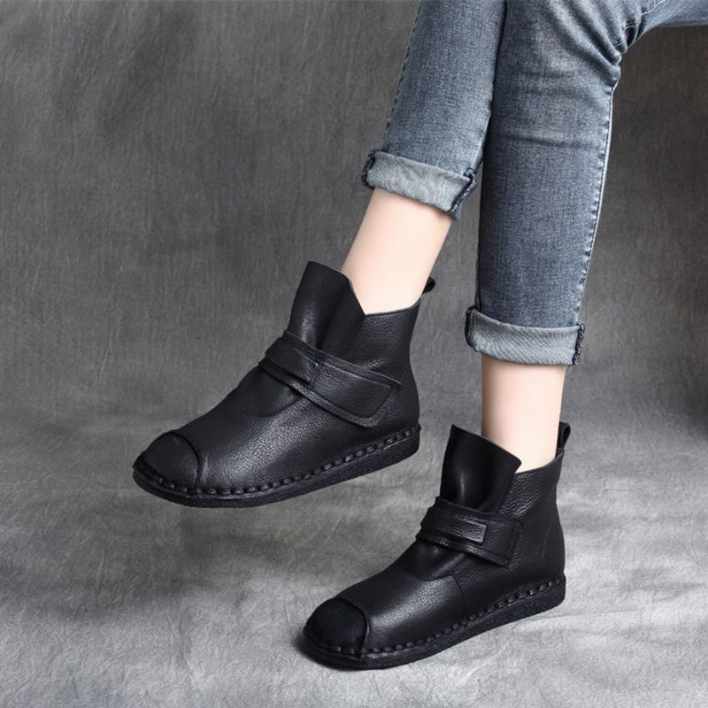 Casual Retro Skórzane Ręcznie Robione Krótkie Buty | Buty Na Prezent