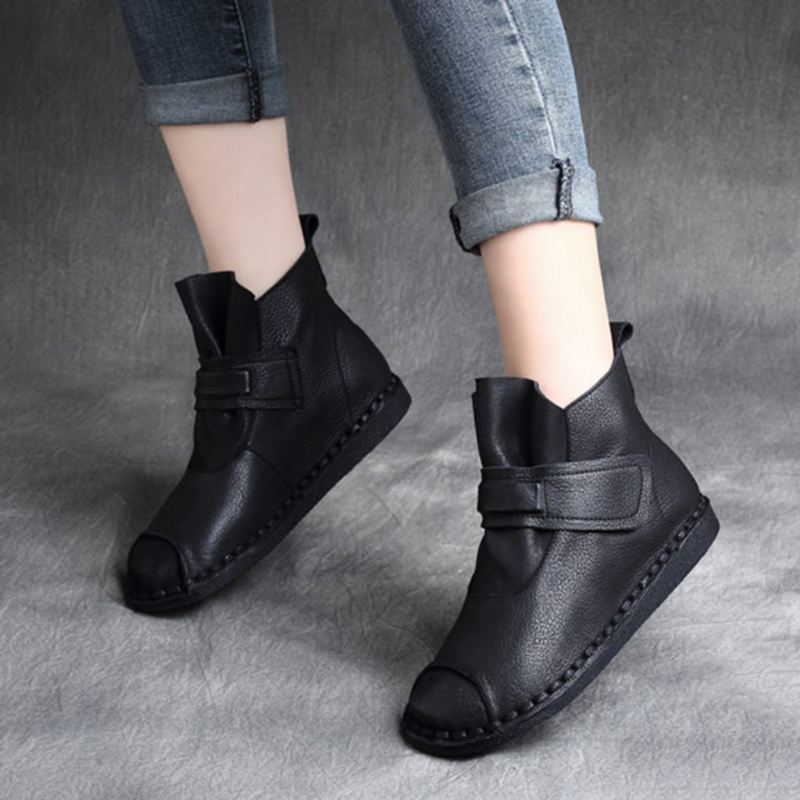 Casual Retro Skórzane Ręcznie Robione Krótkie Buty | Buty Na Prezent