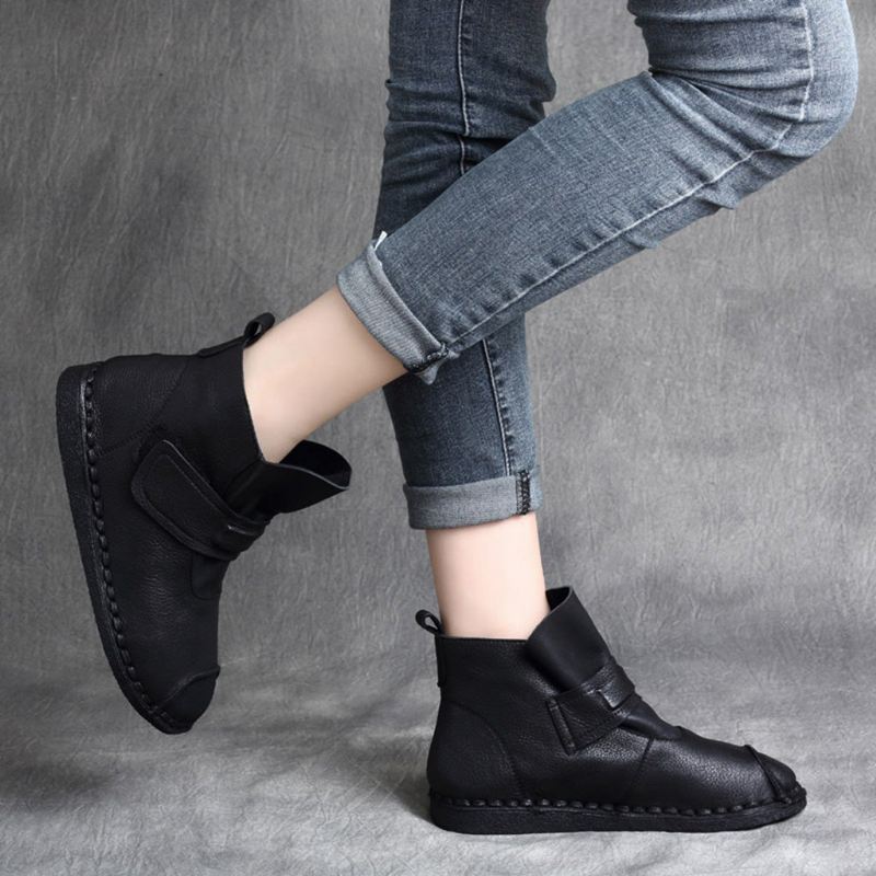 Casual Retro Skórzane Ręcznie Robione Krótkie Buty | Buty Na Prezent