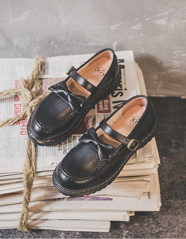 Jesienne Buty Mary Jane Z Klamrą W Stylu Vintage