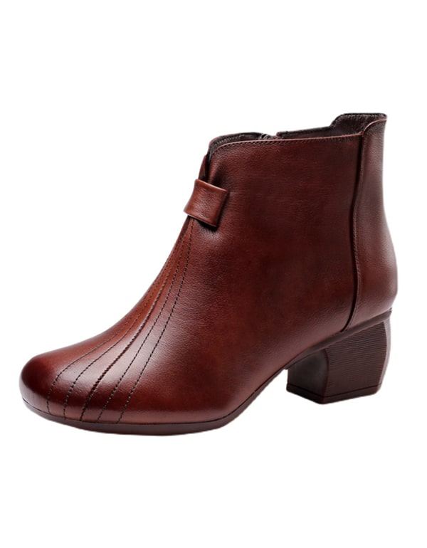 Eleganckie Damskie Buty Na Grubym Obcasie W Stylu Retro