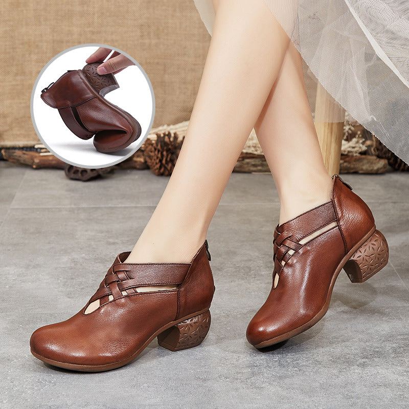 Wiosenne Wygodne Tkane Buty Retro Chunky | Buty Na Prezent